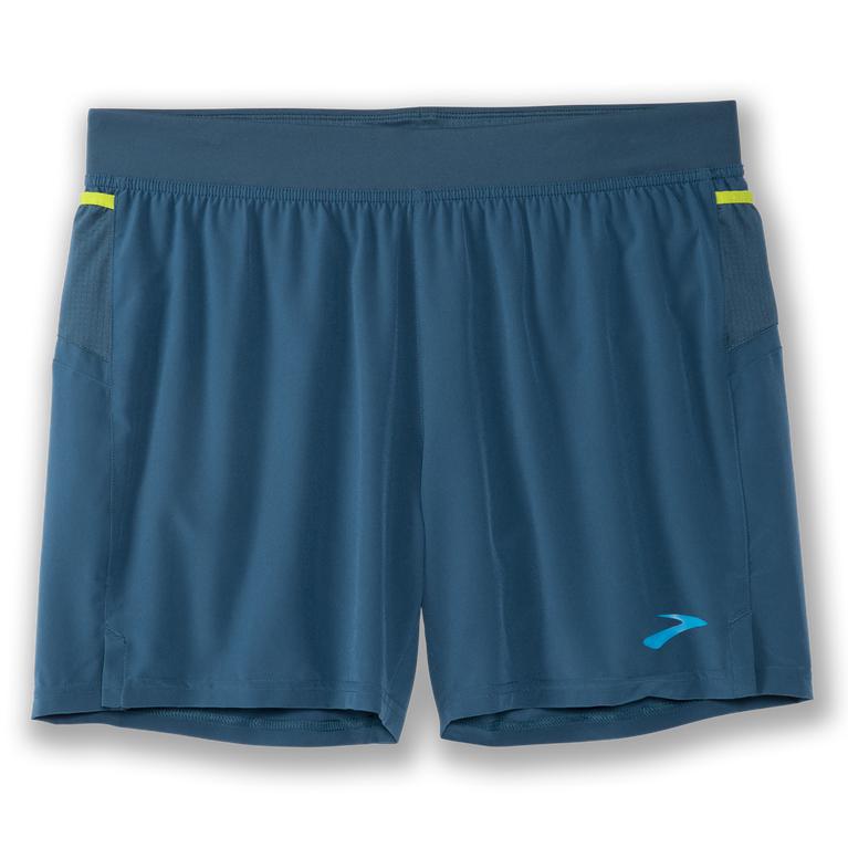 Brooks SHERPA 5 2-IN-1 Running Shorts Mens Sale - Alpine/SteelBlue/Bright Moss (PQG957862)